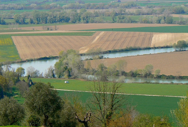 The Tiber meandering