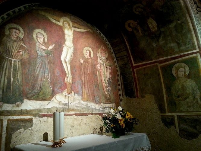La chiesa di prima fondazione del santuario